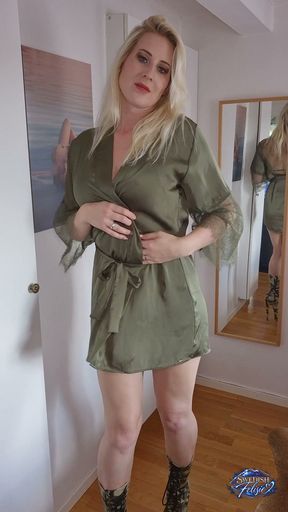 Swedish Felisie - Busty Blonde Vixen Military Solo