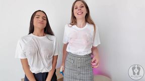 ana spears alice maze are office girls wet t-shirt wednesday
