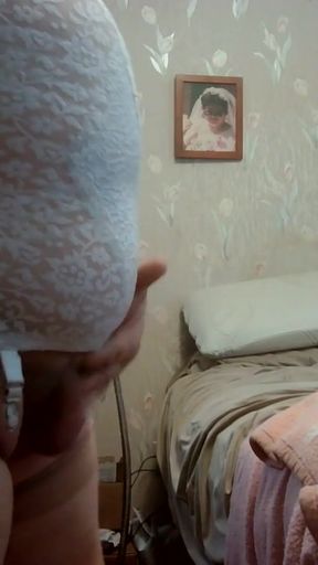 Iconic moment from &quot;WIENER GIRL - full girdle masturbating cum&quot;