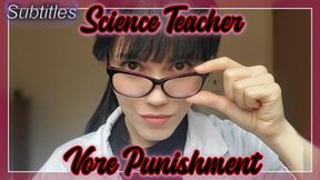 Teacher Vore Punishment - Biology teacher Lunasha is disappointed by her student and eats him to help him learn about the digestive system (Subtitled)