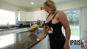 Thick Busty Latina gets MASSIVE load of Cum in Hairy Pussy