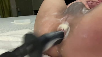 Cute Asian trans Lilia Lust gets railed by sex machine