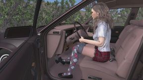1986 Buick Century Cranking Template: Sara in a School Uniform and Mary Jane Flats 1080p
