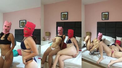 Two naughty girls make a video showing their pussies