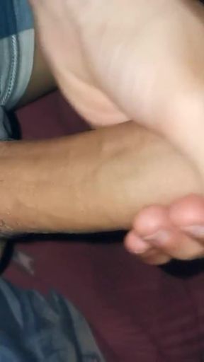 Stunning moment from "Big dick masturbation and close-up orgasm from a beautiful head!"