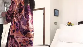 Ebony chick deep throats white cock
