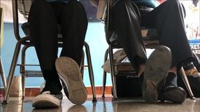 Rachel and Lilian double shoeplay at school pt 2 (Lily’s production)