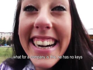 Public Pickups - Brunette Czech El Storm Rides Bumper Cars & Gives Steve a POV Oral job sex with Steve Q & Gets Doggystyle Bang