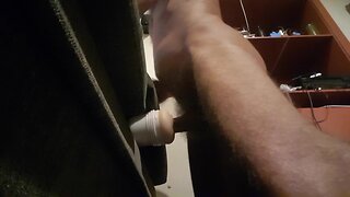 Close-up of fleshlight fuck and c7m