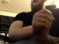Muscular Ginger Daddy Strokes His Big Cock