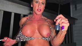 Smokin' MILF shows off wet tits and white cigs