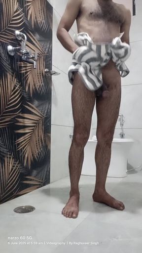 Masterbation Show in Washroom