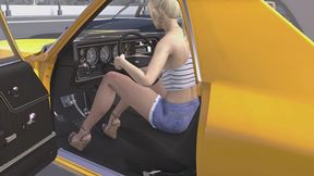 1970 Chevrolet El Camino Cranking Template: Sophia in Wedge Sandals 1080p