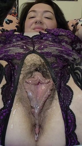 MILF Creamy Porn Reaction In Crotchless Lingerie   Clip 2