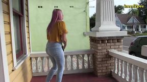 olivia kasady pissing skintight jeans omorashi