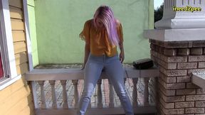 olivia kasady pissing skintight jeans omorashi