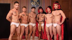 ”FALCON STUDIOS Gay Fraternity Ritual - If you Make a Sound While We Fuck Your Booty, You are Banished”