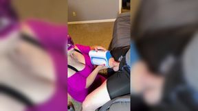 Stepdad Strokes Son's Hardness Before He Cums Over Auto Blowjob Machine
