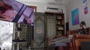 Catwoman Stella Watch And Admire Her Own Clips - Black Pantyhose - Polish And English Language