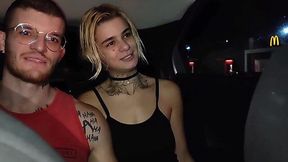 Slutty Duo Bangs in Back of Uber