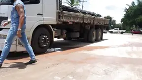 Rough Truckstop Encounter: Dirty Blowjob Bareback Action – 18+ GayPorn