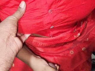 Recent Bangladeshi red saree sex episode. Bangla voice hawt sex movie scene