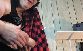 Rubbing Her Tits Cumming From Her Nasty Naughty Clit