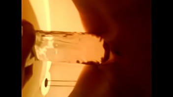 girl masturbates with large dildo 1