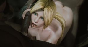 Buxom cartoon MILF interracial porn video