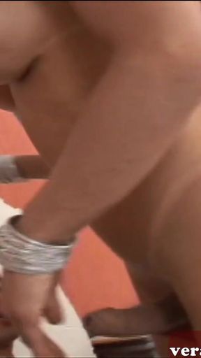 Emotional moment from "Latina Shemale fucks guy anal and he cum"