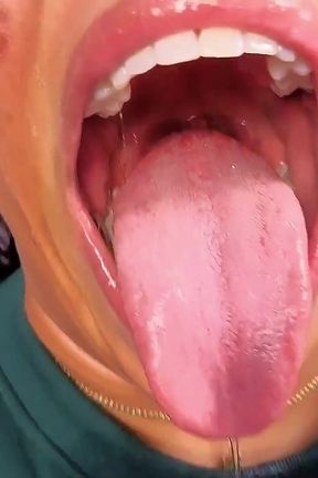 Mouth Fetish Uvula Close I Gag on a Hard BBC