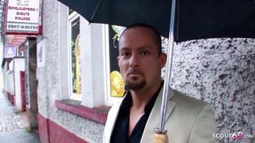 ”German STEPMOM In Leather Leggings Pickup & Fuck On Street”