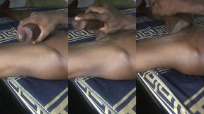 mandigo alone and horny wanking my huge cock till i cum