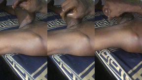 mandigo alone and horny wanking my huge cock till i cum
