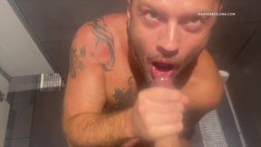 gay cruising in the gym shower with cumshots