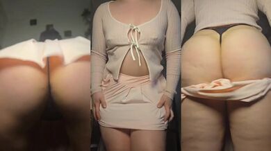 Tennis skirt slides up coach and jiggles big ass