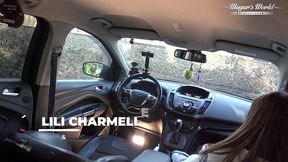behind the scenes of lili charmelle - a car stop for fuck and creampie
