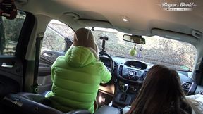 behind the scenes of lili charmelle - a car stop for fuck and creampie