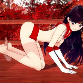 Sailor Mars Footjob - 3D Ashikoki Hentai