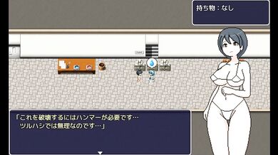 Giant breasted manager gets used as a fucktoy in 3P anime game