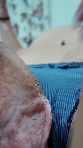 Trans Nylone Tights and Big Dick