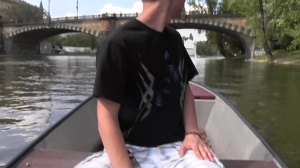 tight Czech lad goes for a boat trip with stranger