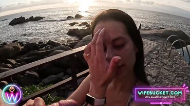 Amateur MILFs by Wifebucket - She gives head and rides cock against a beautiful sunset