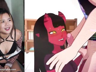 MERU THE SUCCUBUS 1 TO 5 LIVE REACTION WITH FANS LIVESTREAM HIGHLIGHTS - ExotiqFox Solo Gooner Girl Masturbation