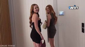 Amateur 3 way with redhead bridesmaids riding man meat in doggystyle POV.