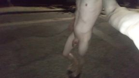 Bare walk in public and jizz