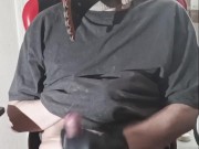 Plague Doctor Femboy Furry Jerks Off and Cums HARD With Leather Gloves (Full Video on OnlyFans)