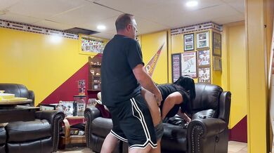 Quietly fucked my married neighbor in the basement while a party goes on upstairs