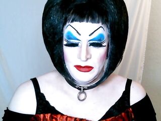 Sissy Wench in Enormous Makeup Sucks and Unfathomable Mouths Sex Tool on Web Camera