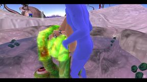 the alien pt. 2 - 3d slut rails big blue dick